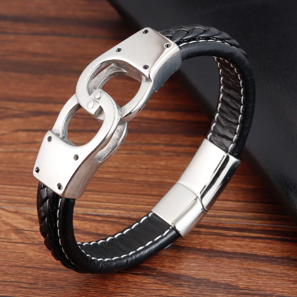 Stainless Steel Leather Bracelet Infinity Logo Special Popular Pattern Men's Bracelet DIY Size Valentine's Day Handsome Gift
Stainless Steel Leather Bracelet Infinity Logo Special Popular Pattern Men's Bracelet DIY Size Valentine's Day Handsome Gift