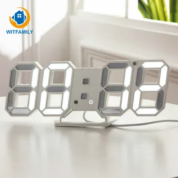 3D Modern Design LED Digital Wall Clock Display Alarm Clocks 24 Or 12 Hour Display Kitchen Office Table Desktop Wall Watch
3D Modern Design LED Digital Wall Clock Display Alarm Clocks 24 Or 12 Hour Display Kitchen Office Table Desktop Wall Watch
