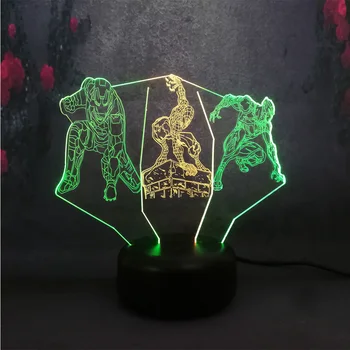 Mixed Double 7 Color Illusion LED Touch Remote RC Desk Lamp DC Marvel Movie Role Black Panther Spiderman Iron man Night Light
Mixed Double 7 Color Illusion LED Touch Remote RC Desk Lamp DC Marvel Movie Role Black Panther Spiderman Iron man Night Light
