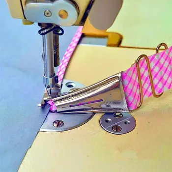 Overlock Folder Curve Edge Bias Binder Right Angle Bias Binder Double Fold Practical Sewing Machine Binding Of Curve Edge 
Overlock Folder Curve Edge Bias Binder Right Angle Bias Binder Double Fold Practical Sewing Machine Binding Of Curve Edge