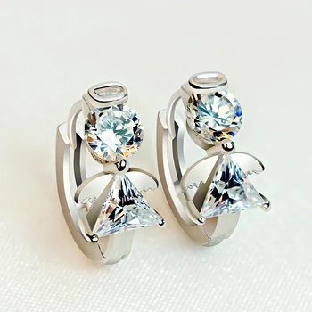 Luxury Female Small Lab Diamond Earrings 100% Real 925 Sterling Silver Earrings For Women Crystal Angel Round Hoop Earrings
Luxury Female Small Lab Diamond Earrings 100% Real 925 Sterling Silver Earrings For Women Crystal Angel Round Hoop Earrings