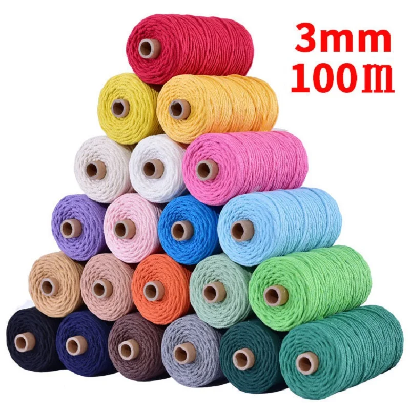 1 pcs Cotton Cord Colorful Rope Thread Twisted Macrame String DIY Handmade Home Wedding Textile Decorative Supply 3mm x 100M
1 pcs Cotton Cord Colorful Rope Thread Twisted Macrame String DIY Handmade Home Wedding Textile Decorative Supply 3mm x 100M