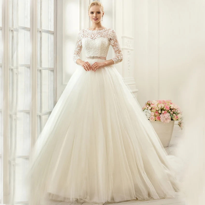 Sexy Boat Neck Lace Tulle Ribbons With Sleeves Stunning Vestido De Noiva Long Ball bridal Gown 2018 mother of the bride dresses
Sexy Boat Neck Lace Tulle Ribbons With Sleeves Stunning Vestido De Noiva Long Ball bridal Gown 2018 mother of the bride dresses