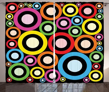 Groovy Curtains Fashionable and Funky Retro Ring Shaped Modern Art Geometric Revival Artwork Living Room Bedroom Window Drapes
Groovy Curtains Fashionable and Funky Retro Ring Shaped Modern Art Geometric Revival Artwork Living Room Bedroom Window Drapes