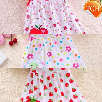 Summer Girls Dress Cotton Multi-style Sleeveless Baby Dresses Flowers Strawberry Snail Butterfly Apple Children's Clothing
Summer Girls Dress Cotton Multi-style Sleeveless Baby Dresses Flowers Strawberry Snail Butterfly Apple Children's Clothing