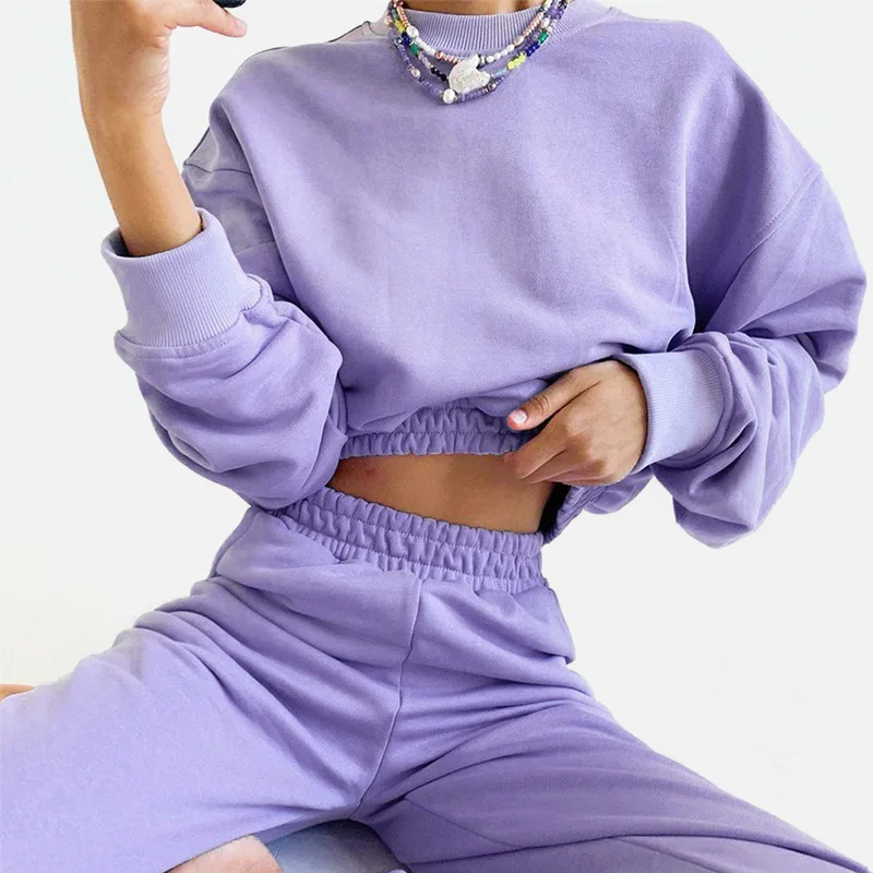 2020 Autumn 2 Pieces Women Sets O Neck Bat Sleeve Elastic Crop Sweatshirt Top + Pants Ladies Fashion Female Sets Sweatsuits Suit
2020 Autumn 2 Pieces Women Sets O Neck Bat Sleeve Elastic Crop Sweatshirt Top + Pants Ladies Fashion Female Sets Sweatsuits Suit