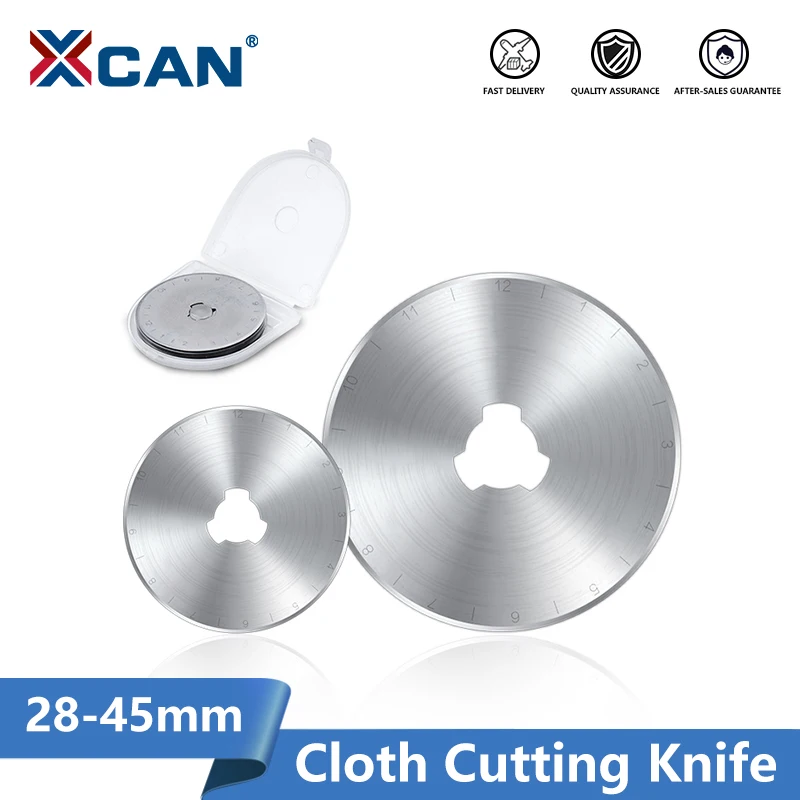 XCAN Cloth Cutting Knife 28/45mm Rotary Cutter Leather Cutting Tool Leather Craft Fabric Circular Blade Knife Sewing Quilting
XCAN Cloth Cutting Knife 28/45mm Rotary Cutter Leather Cutting Tool Leather Craft Fabric Circular Blade Knife Sewing Quilting