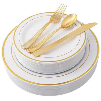 25PCS Disposable Rose Gold Transparent Cup Plastic Dinner Plate Gold Cutlery Set Wedding Party Tableware Knives Forks Spoon Chri
25PCS Disposable Rose Gold Transparent Cup Plastic Dinner Plate Gold Cutlery Set Wedding Party Tableware Knives Forks Spoon Chri