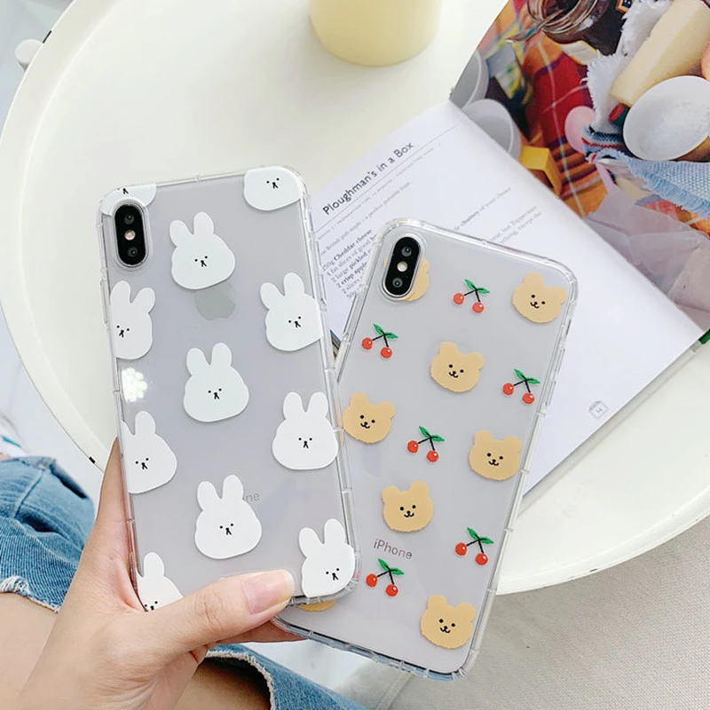 Cute cartoon animal funny rabbit bear phone case For iphone7 8 6 6s plus Xs MAX XR X Cover Soft Transparent TPU mobile phone bag
Cute cartoon animal funny rabbit bear phone case For iphone7 8 6 6s plus Xs MAX XR X Cover Soft Transparent TPU mobile phone bag