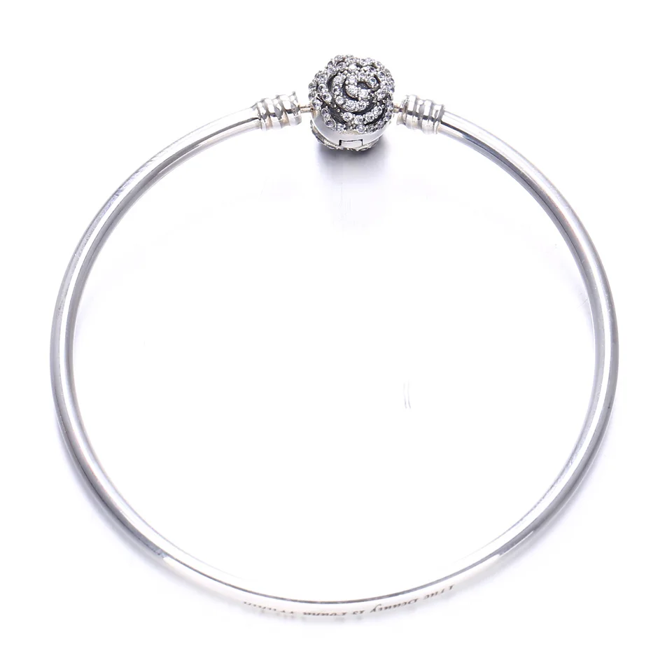 925 Sterling Silver Bangle Limited Edition Beauty with Belle's Enchanted Rose Clasp Bracelet Fit Bead Charm Europe Jewelry
925 Sterling Silver Bangle Limited Edition Beauty with Belle's Enchanted Rose Clasp Bracelet Fit Bead Charm Europe Jewelry