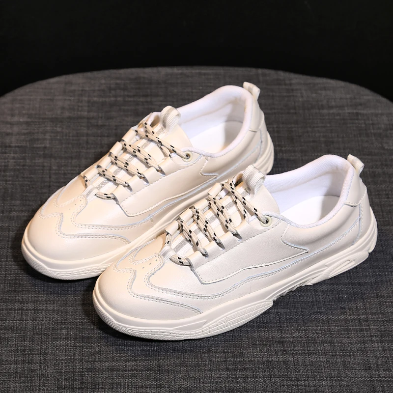 white women genuine leather vulcanized shoes fashion korean trend ladies skate casual flats designer female dress moccasins girl (13)
