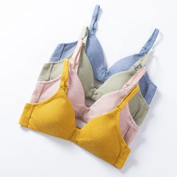 Wasteheart Autumn Women Fashion Blue Green yesllow Bralette Wireless Cotton Cup A B Padded Maiden Bra Underwear Female Bras
Wasteheart Autumn Women Fashion Blue Green yesllow Bralette Wireless Cotton Cup A B Padded Maiden Bra Underwear Female Bras