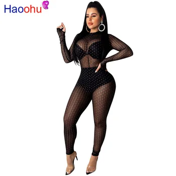 Bronzing Perspective Mesh Rompers Womens Jumpsuit Long Sleeve Sequins Bandage Playsuit Black Party Clubwear Bodycon Bodysuits
Bronzing Perspective Mesh Rompers Womens Jumpsuit Long Sleeve Sequins Bandage Playsuit Black Party Clubwear Bodycon Bodysuits