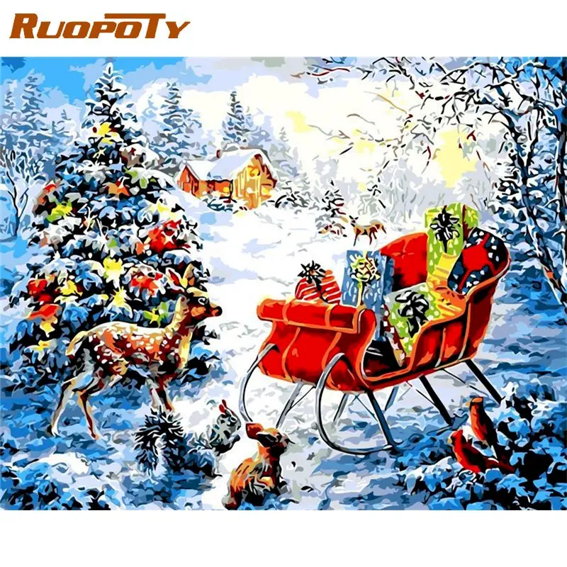 RUOPOTY Diy Painting By Numbers Deer Animals Picture By Numbers Hand Painted For Home Decoration Christmas Gift
RUOPOTY Diy Painting By Numbers Deer Animals Picture By Numbers Hand Painted For Home Decoration Christmas Gift