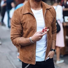 Autumn Fashion Suede Coats For Men Solid Turn-down Collar Zipper Tops Coats 2021 New Winter Casual Long Sleeve Slim Men Jackets 
Autumn Fashion Suede Coats For Men Solid Turn-down Collar Zipper Tops Coats 2021 New Winter Casual Long Sleeve Slim Men Jackets