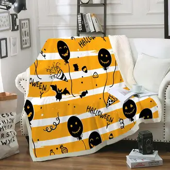 Halloween Blanket Yellow Stripe Bat Throw Blanket Balloon Sherpa Fleece Blanket Cartoon Soft Cozy Plush Blanket For Kids Boys
Halloween Blanket Yellow Stripe Bat Throw Blanket Balloon Sherpa Fleece Blanket Cartoon Soft Cozy Plush Blanket For Kids Boys