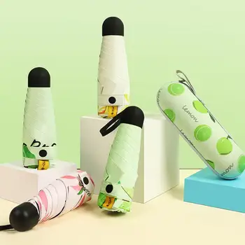 Fruit Pattern Women Mini Foldable Sun UV Protection Windproof Capsule Umbrella Pocket Size Sun/Rain Umbrella Household Use 
Fruit Pattern Women Mini Foldable Sun UV Protection Windproof Capsule Umbrella Pocket Size Sun/Rain Umbrella Household Use