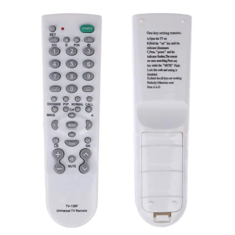 Portable Super Version Universal TV Remote Control Replacement TV Remote Control Unit White For All Most All TV Television
Portable Super Version Universal TV Remote Control Replacement TV Remote Control Unit White For All Most All TV Television