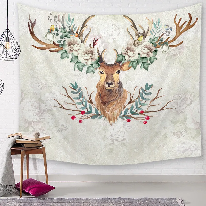 CAMMITEVER Cartoon Deer Floral Tapestry Wall Hanging Carpet Throw Mat for Home Bedroom Decoration Wall Art
CAMMITEVER Cartoon Deer Floral Tapestry Wall Hanging Carpet Throw Mat for Home Bedroom Decoration Wall Art