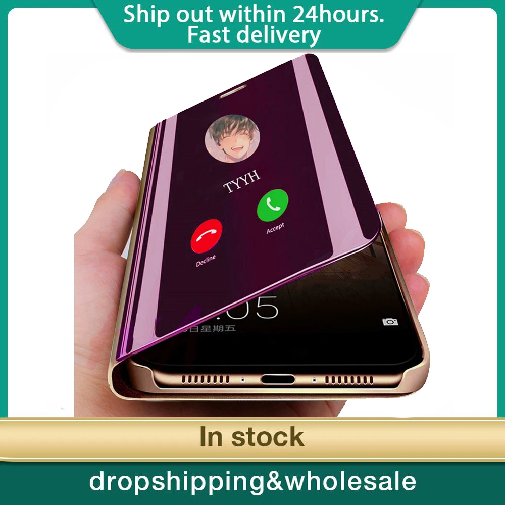 For Samsung Galaxy S9 Plus S8 S7 S6 edge A8 2018 Note8 Case Flip Stand Smart Mirror Cover A3 A5 A7 J3 J5 J7 2017 J2 Prime | Мобильные
