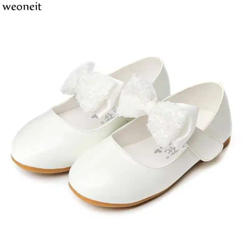 kids white wedding shoes