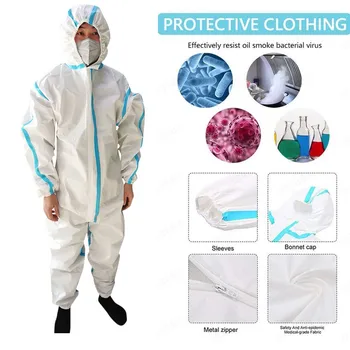 Disposable Protective Suit Coverall Suit Long Front Zipper Cuffs Isolation Suit Prevents Splashing Body Protection Raincoats
Disposable Protective Suit Coverall Suit Long Front Zipper Cuffs Isolation Suit Prevents Splashing Body Protection Raincoats