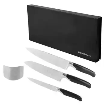 Knives tool chef knife Stainless Steel Kitchen Knife Set in Gift Box Knifun 3-Piece Chef's Set with Finger Guard Ult knife
Knives tool chef knife Stainless Steel Kitchen Knife Set in Gift Box Knifun 3-Piece Chef's Set with Finger Guard Ult knife
