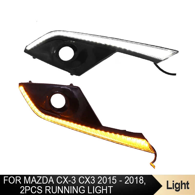 2Pcs LED For Mazda CX-3 CX3 2015 2016 2017 2018 Daytime Running Light Waterproof Daylight Fog Lamp Cover With Turn Yellow Signal
2Pcs LED For Mazda CX-3 CX3 2015 2016 2017 2018 Daytime Running Light Waterproof Daylight Fog Lamp Cover With Turn Yellow Signal