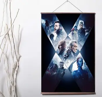 

Lot style Choose X-Men Days of Future Movie Art Canvas print poster decoration painting with solid wood hanging scroll