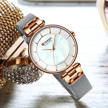 CURREN 2019 Women's Watches Fashion Ladies Watches Casual Stainless Steel Band Quartz Wristwatch Women Clock bayan kol saati
CURREN 2019 Women's Watches Fashion Ladies Watches Casual Stainless Steel Band Quartz Wristwatch Women Clock bayan kol saati