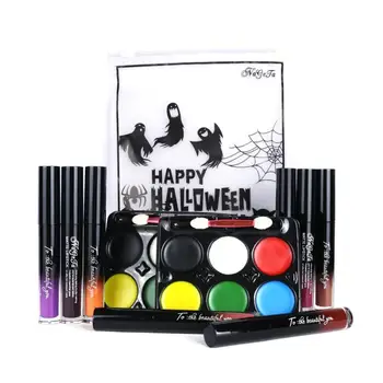 Halloween Makeup Set Facial Makeup Paint Matte Lip Gloss Long-lasting Waterproof Face Body Painting Cream 
Halloween Makeup Set Facial Makeup Paint Matte Lip Gloss Long-lasting Waterproof Face Body Painting Cream