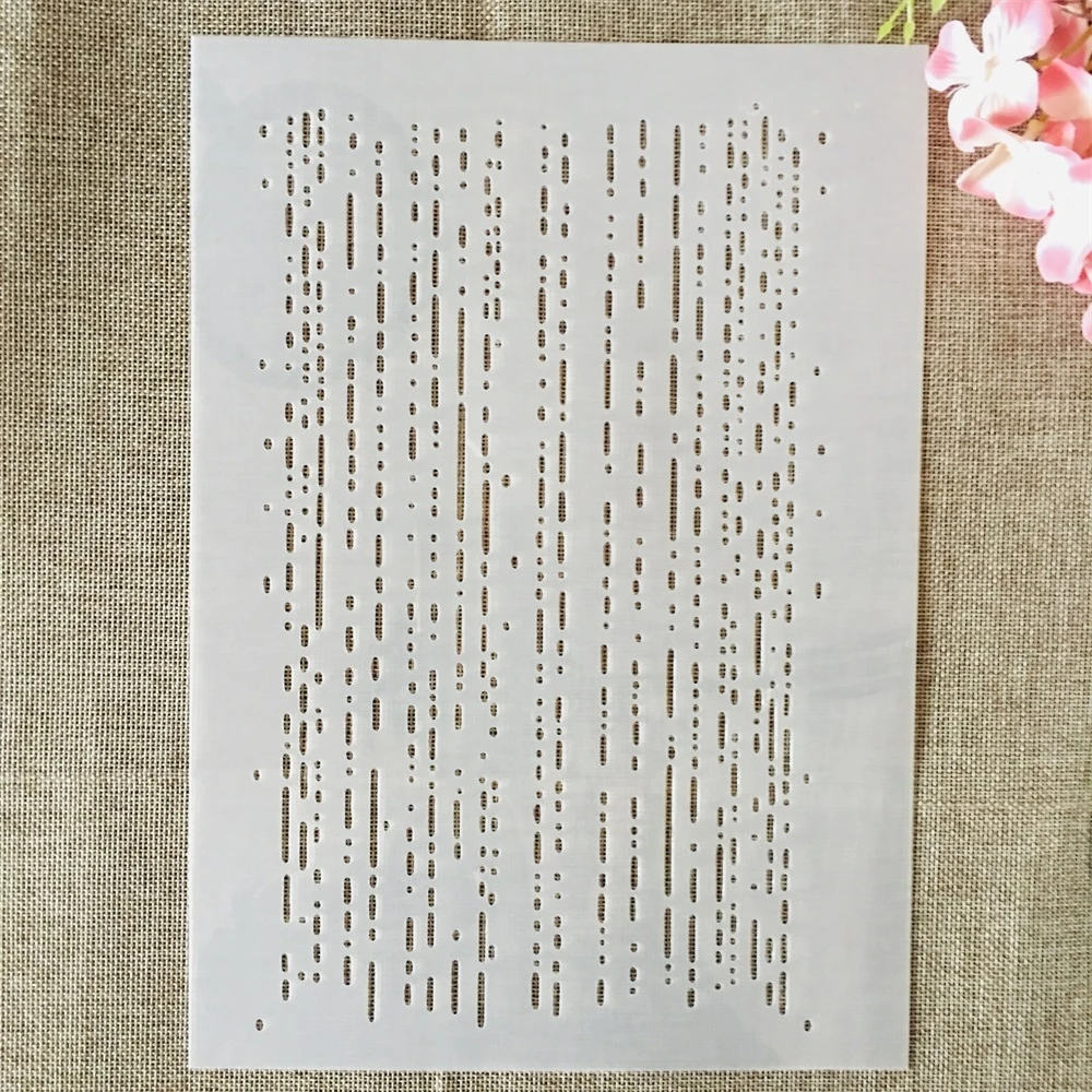A4 29cm Dotted Line Texture DIY Layering Stencils Wall Painting Scrapbook Coloring Embossing Album Decorative Template
A4 29cm Dotted Line Texture DIY Layering Stencils Wall Painting Scrapbook Coloring Embossing Album Decorative Template