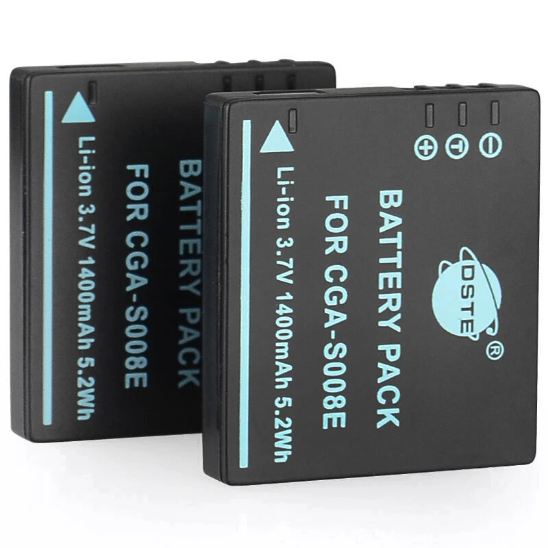 4pcs 1400mAh 3.7V CGA-S008E S008E DMW-BCE10 VW-VBJ10 DSTE Camera Battery for Panasonic SDR-S10 SDR-S7EG-K SDR-SW20R SDR-SW20S
4pcs 1400mAh 3.7V CGA-S008E S008E DMW-BCE10 VW-VBJ10 DSTE Camera Battery for Panasonic SDR-S10 SDR-S7EG-K SDR-SW20R SDR-SW20S