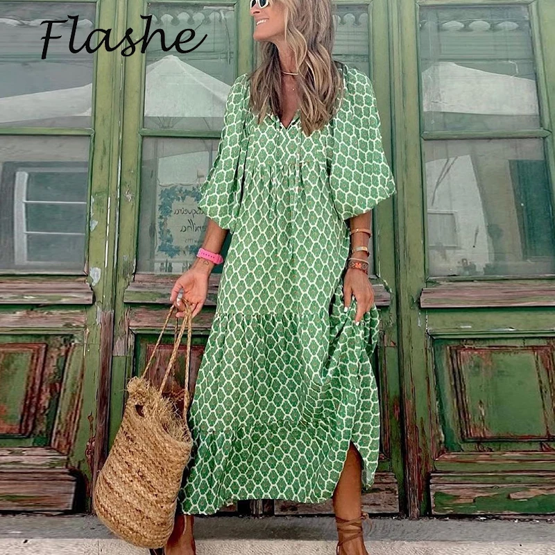 Maxi Dresses For Women Sexy V Neck Long Dress Vintage Pattern Printed Boho Spring Autumn Elegant Lady Loose Dresses 2021
Maxi Dresses For Women Sexy V Neck Long Dress Vintage Pattern Printed Boho Spring Autumn Elegant Lady Loose Dresses 2021