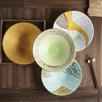 Japanese Hand-painted Gilded Ceramic Bowl, Household Kitchen Utensils, Ceramic Pasta Plate, Creative Tableware, Fruit Salad Bowl
Japanese Hand-painted Gilded Ceramic Bowl, Household Kitchen Utensils, Ceramic Pasta Plate, Creative Tableware, Fruit Salad Bowl