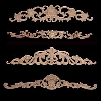 Wood Applique Onlay Wood Decal Carved Decor Unpainted Decoration Long Floral Large Rose Wooden Furniture Doors Walls Hot Sale 
Wood Applique Onlay Wood Decal Carved Decor Unpainted Decoration Long Floral Large Rose Wooden Furniture Doors Walls Hot Sale