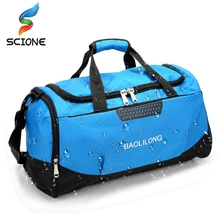 Grande saco de ginásio esportes com sapatos bolso dos homens/mulheres ao ar livre à prova dwaterproof água treinamento fitness duffle bolsa viagem yoga(China)