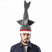 Novetly Shark Hat 100% Handmade Knit Animal Beanie Knitted Wool Hat Winter Warm Cartoon Animal Hat for March Party Gift
Novetly Shark Hat 100% Handmade Knit Animal Beanie Knitted Wool Hat Winter Warm Cartoon Animal Hat for March Party Gift