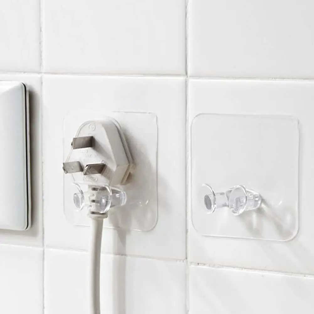 Wall Hooks Strong Transparent Storage Hook Power Plug Socket Holder Wall Adhesive Hanger Home Kitchen Suction Cup Sucker
Wall Hooks Strong Transparent Storage Hook Power Plug Socket Holder Wall Adhesive Hanger Home Kitchen Suction Cup Sucker