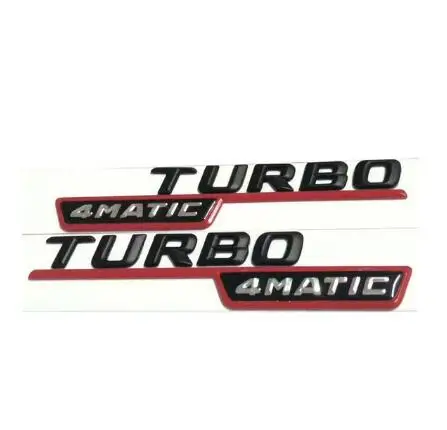 2 шт. TURBO 4matic для Mercedes ML GLK 3D эмблема значок наклейка багажник задние хромированные