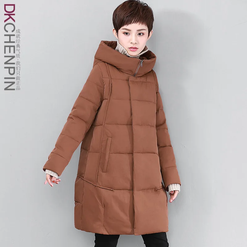 Cotton-padded Clothes Women's Mid-length 2019 Winter New Style Cocoon Loose And Plus-sized WOMEN'S Dress Korean-style Hooded Sta 
Cotton-padded Clothes Women's Mid-length 2019 Winter New Style Cocoon Loose And Plus-sized WOMEN'S Dress Korean-style Hooded Sta