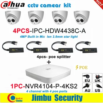 Dahua IP camera kit NVR kit 4CH 4K video recorder NVR4104-P-4KS2 & Dahua 4MP IP camera 4pcs IPC-HDW4438C-A star-light
Dahua IP camera kit NVR kit 4CH 4K video recorder NVR4104-P-4KS2 & Dahua 4MP IP camera 4pcs IPC-HDW4438C-A star-light