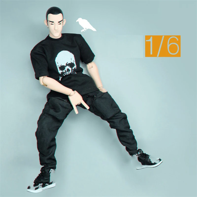 CROWDHTOYS 1/6 Soldier Model Trend Pants Short Sleeve Black for 12inch Figure Doll
CROWDHTOYS 1/6 Soldier Model Trend Pants Short Sleeve Black for 12inch Figure Doll