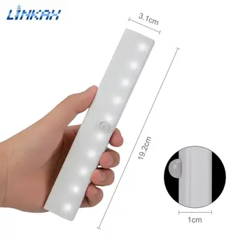 Motion PIR Sensor Night Light Potable 10 LED Automatic Lighting Wardrobe Lamp IR Infrared Motion Detector Lantern For Indoor
Motion PIR Sensor Night Light Potable 10 LED Automatic Lighting Wardrobe Lamp IR Infrared Motion Detector Lantern For Indoor