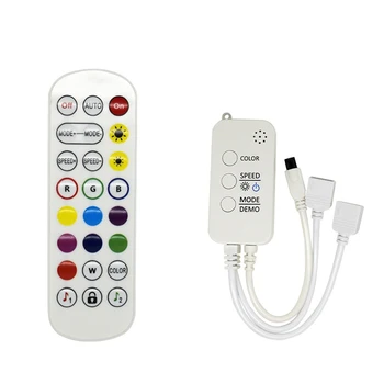 DC12V APP Music Controller + 24keys IR Remote Control For RGB 3528 5050 LED Strip TV Backlight Accessory
DC12V APP Music Controller + 24keys IR Remote Control For RGB 3528 5050 LED Strip TV Backlight Accessory
