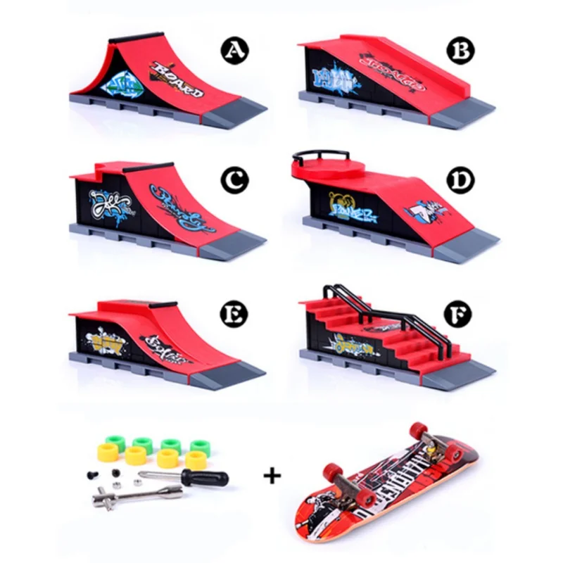 Generic Finger Skatepark Training Games Parts Finger Skating Board With