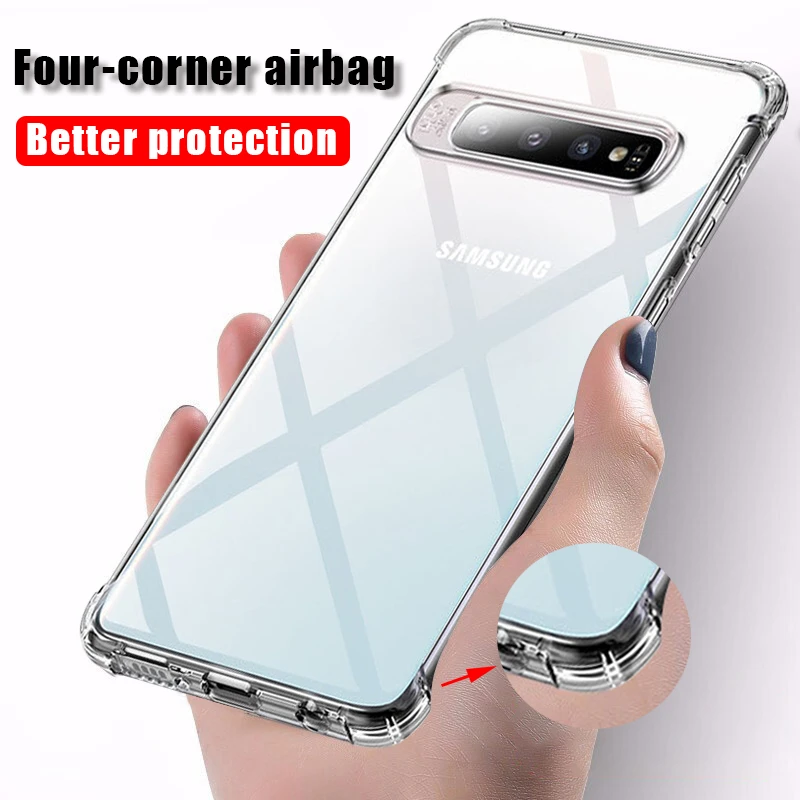 Противоударный чехол для Samsung Galaxy S10 S9 S8 Plus S7 Edge силиконовый телефона A50 A70 A30 A20 A10 A60