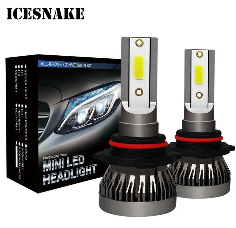 ICESNAKE 2xLed H4 H7 H1 H11 9006 9005 9012 Car Led Headlight 360 Degree Lighting Headlamp Conversion Kit COB Bulb 90W 12000LM
ICESNAKE 2xLed H4 H7 H1 H11 9006 9005 9012 Car Led Headlight 360 Degree Lighting Headlamp Conversion Kit COB Bulb 90W 12000LM