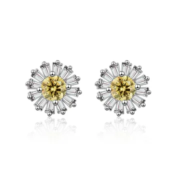 925 Sterling Silver Zircon Daisy Flower Stud Earrings For Women Elegant Party Jewelry EH1212 
925 Sterling Silver Zircon Daisy Flower Stud Earrings For Women Elegant Party Jewelry EH1212