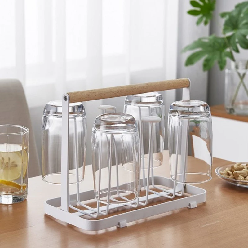 Multiple Hooks Mug Holder Glass Cup Draining Rack Organizer Anti-Rust Coated Steel Display Drying Stand Home Kitchen Shelf Art
Multiple Hooks Mug Holder Glass Cup Draining Rack Organizer Anti-Rust Coated Steel Display Drying Stand Home Kitchen Shelf Art